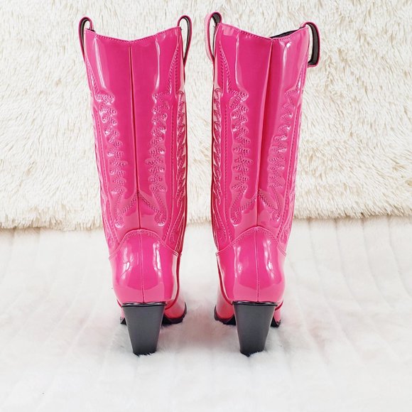 Hot Pink Western Cowboy Cowgirl Boots - Picture 6 of 13